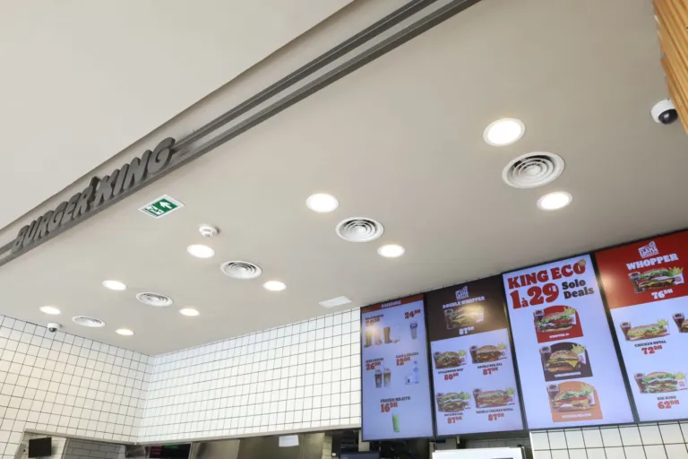 Burger King — éclairage et vidéosurveillance en salle